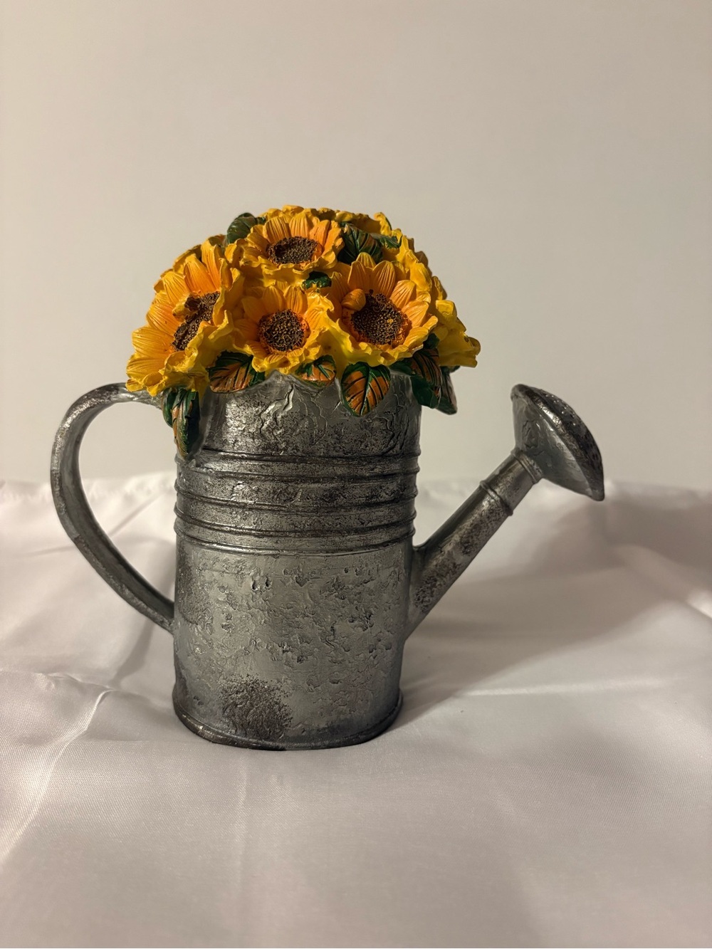 Sunflower Watering Can Accent Vase - Yellow